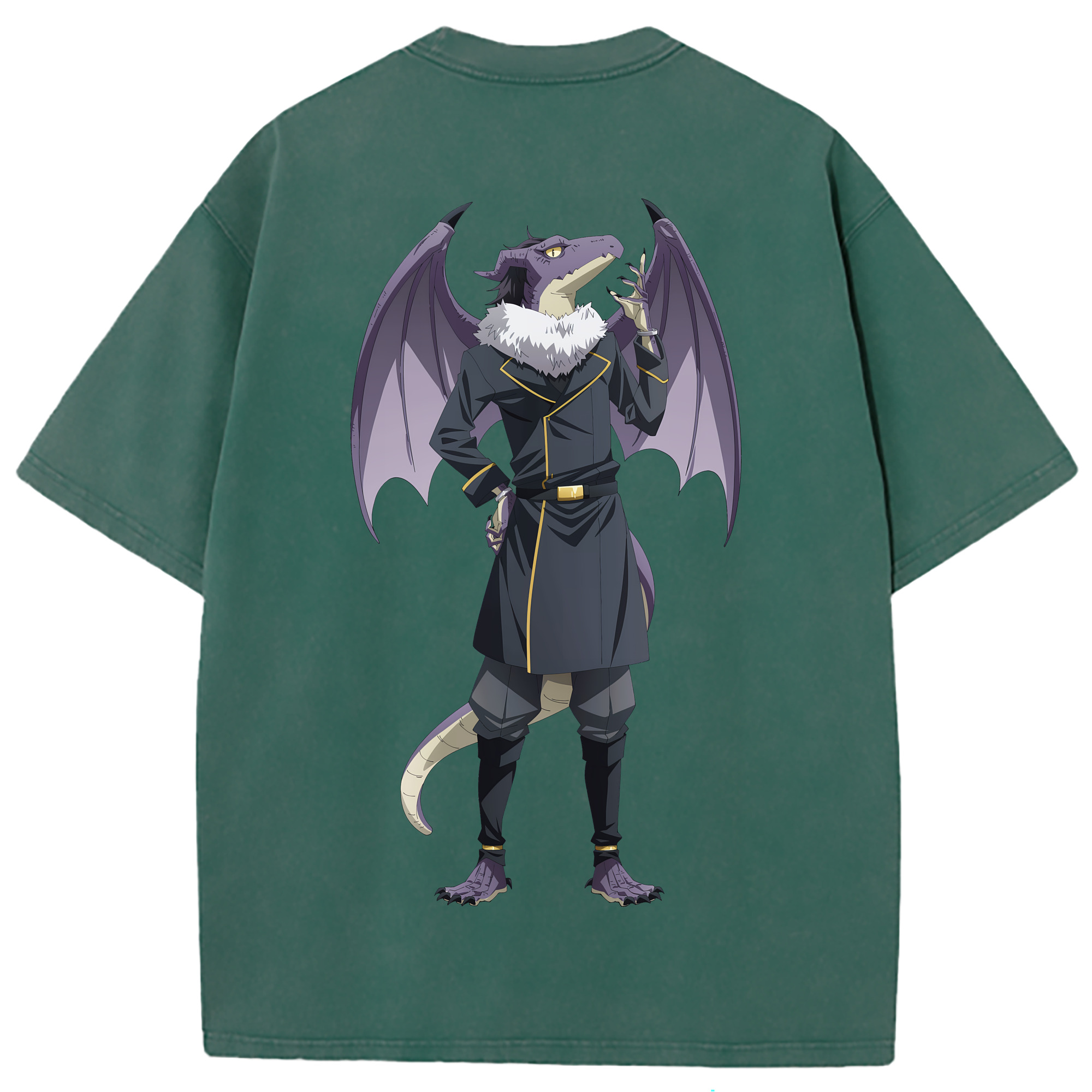 （画像用） 転スラ Regarding Reincarnated to Slime 綿100% ヴィンテージ風 半袖Tシャツ（背面プリント）